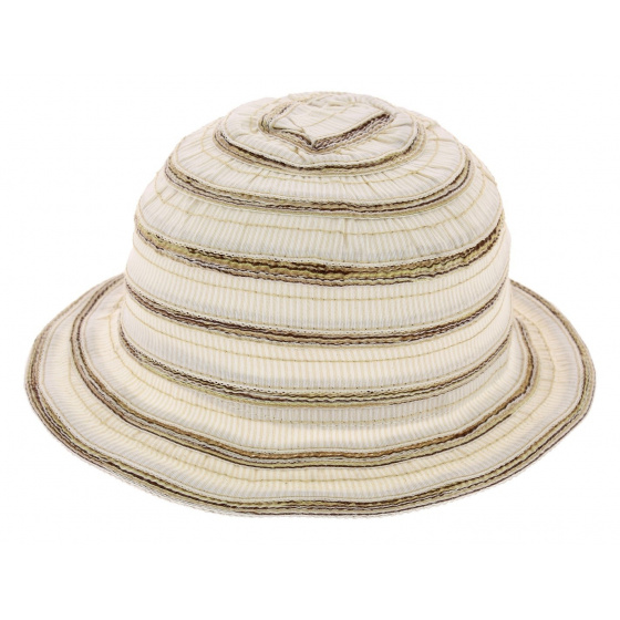 Children's Kate Cotton Beige Bucket Hat - Traclet