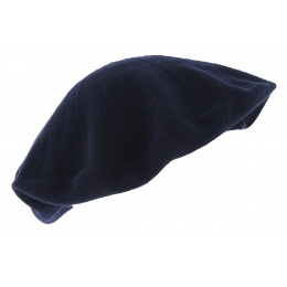 Navy Cotton Beret