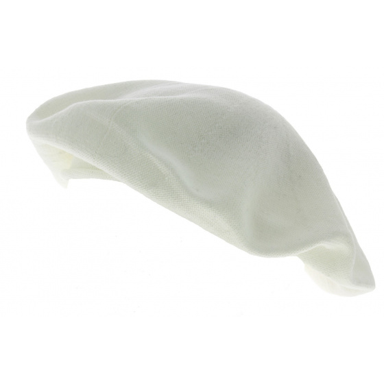 White Cotton Summer Beret - Traclet