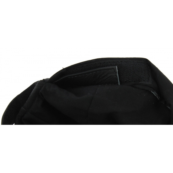 Black Leather Biker Beanie - Bullet style Seven Jocker