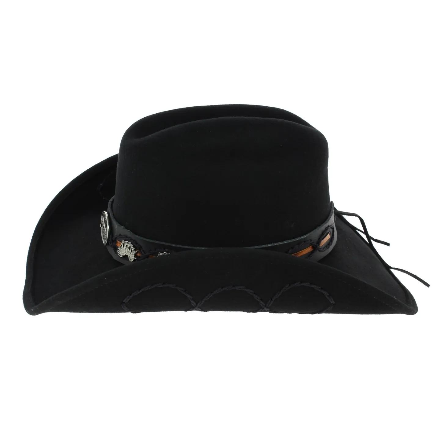 Chapeau de Cowboy Jesse Feutre Laine Noir - Bullhide Reference : 6709 | Chapellerie Traclet