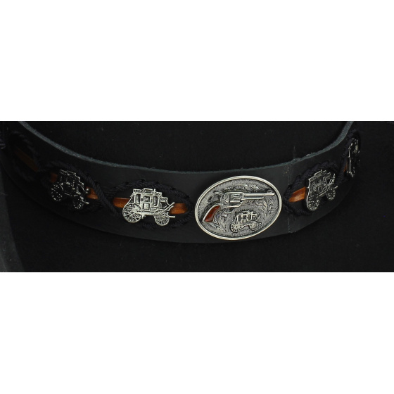 Jesse Black Wool Felt Cowboy Hat - Bullhide Jesse Black Wool Felt Cowboy Hat - Bullhide