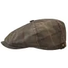Stetson Hatteras Waxed Tartan Cap - Brown Beige Reference: 6717 | Traclet Hat Shop