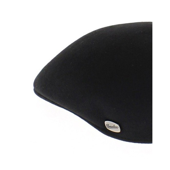 Casquette Bombée Feutre Poil Noire - Borsalino Casquette Bombée Feutre Poil Noire - Borsalino