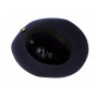 Chapeau Borsalino Alessandria 1966 - Noir Taille 5 1/2 (S) - Feutre Qualité Supérieure Italie