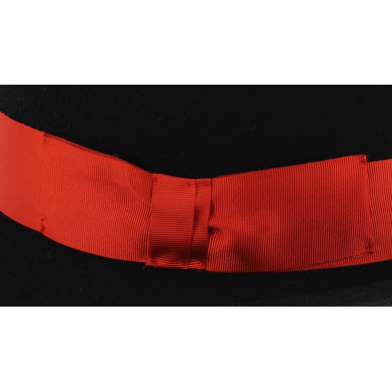 Black Foldable Wool Felt Dilinger Trilby Hat - Traclet