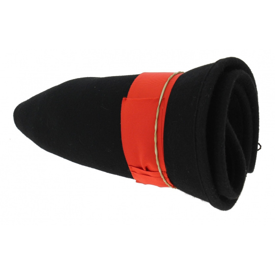 Black Foldable Wool Felt Dilinger Trilby Hat - Traclet