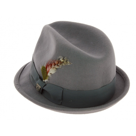 Gray Wool Felt Gain Player Hat - Brixton