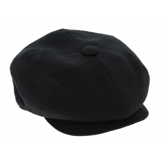 Casquette Style Gavroche Cliche Lin Noir - City Sport Casquette Style Gavroche Cliche Lin Noir - City Sport
