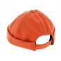 Coral Leather Biker Beanie - Bullet style Seven Jocker