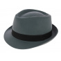 Corleone Cotton Blue-Gray Trilby Hat - Traclet