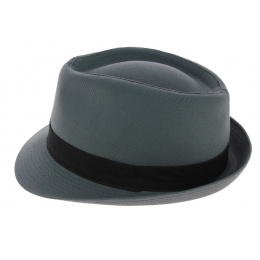 Trilby Hat Corleone Cotton Trilby Hat Blue-Grey - Traclet