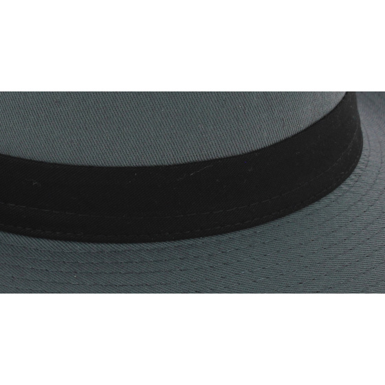 Chapeau Trilby Corleone Coton Bleu-Gris - Traclet Chapeau Trilby Corleone Coton Bleu-Gris - Traclet