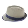 Beige Linen Trilby Hat Tropea - Traclet Reference: 6775 | Traclet Hat Shop