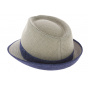 Beige Linen Trilby Hat Tropea - Traclet