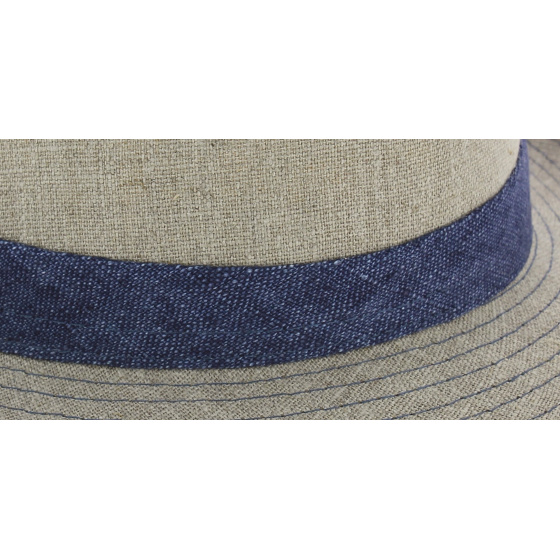 Beige Linen Trilby Hat Tropea - Traclet Beige Linen Trilby Hat Tropea - Traclet