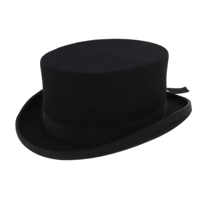 Black Fur Felt Amazon Hat - Guerra 1855 Reference: 1008 | Traclet Hat Shop
