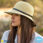 Natural/Black Ladies Wide Brim Hat - Rigon Headwear