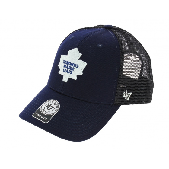 Blue Maple Leafs Trucker Snapback Cap - 47 Brand