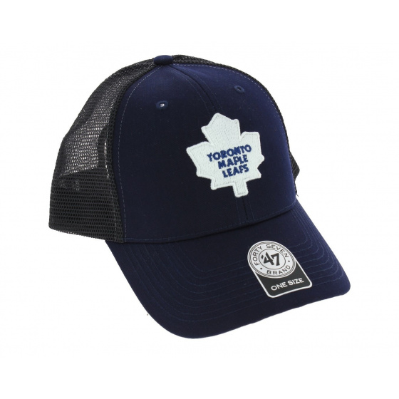 Blue Maple Leafs Trucker Snapback Cap - 47 Brand