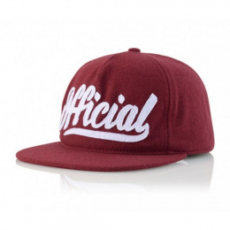 Burgundy Snapback Skate Logo Cap - Official