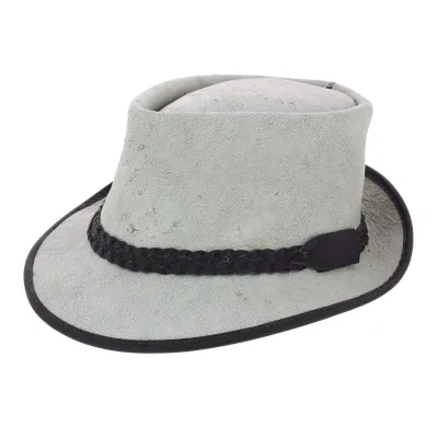 Grey Leather Fitzroy Trilby Hat - Traclet Reference: 6827 | Traclet Hat Shop
