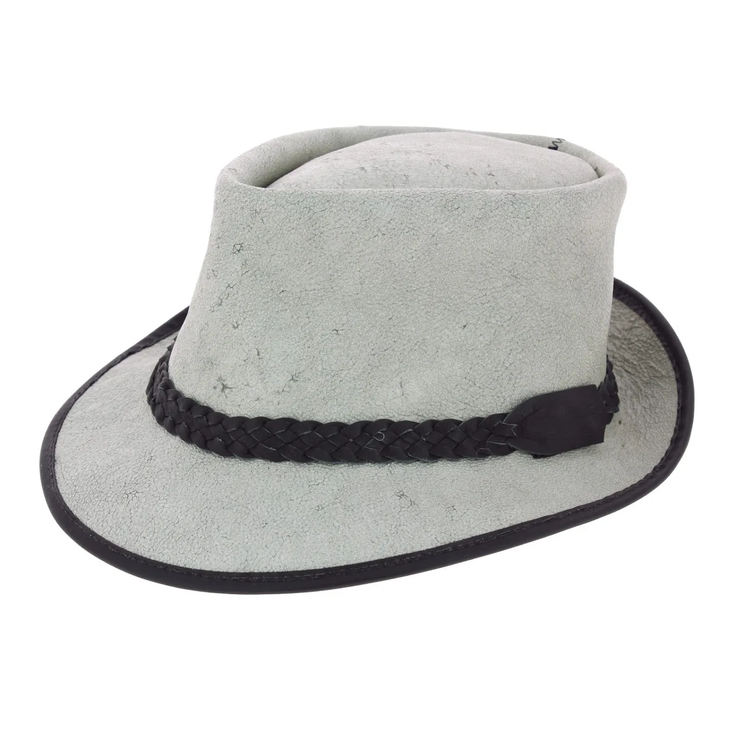 Chapeau Trilby Fitzroy Cuir Gris - Traclet Reference : 6827 | Chapellerie Traclet