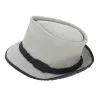 Chapeau Trilby Fitzroy Cuir Gris - Traclet Reference : 6827 | Chapellerie Traclet