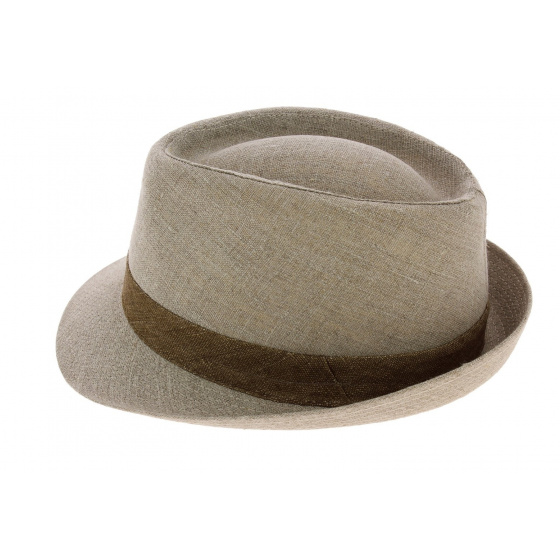Chapeau Trilby Monfortino Lin Beige - Traclet Chapeau Trilby Monfortino Lin Beige - Traclet