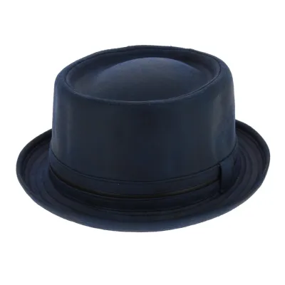 Davis Blue Porkpie Hat - Aussie Apparel Reference: 6879 | Traclet Hat Shop