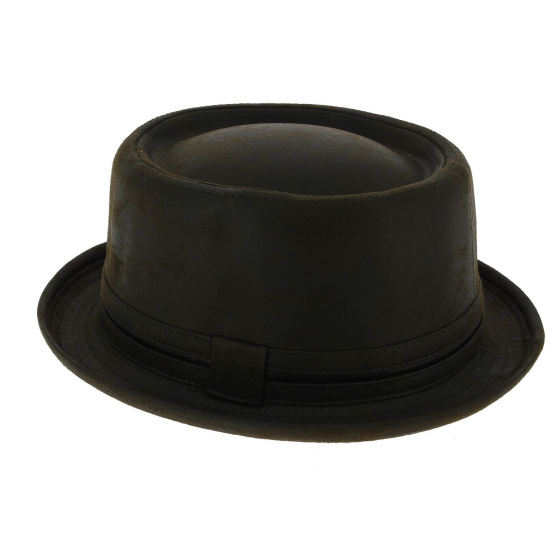 Brown Mike Porkpie Hat - Aussie Apparel Brown Mike Porkpie Hat - Aussie Apparel