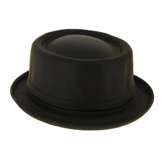 Brown Mike Porkpie Hat - Aussie Apparel Brown Mike Porkpie Hat - Aussie Apparel