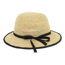 Raffia Cloche Hat - Natural