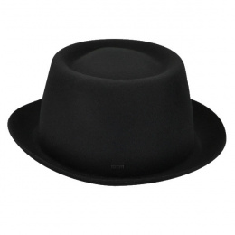 PorkPie Crowe Wool Felt Hat Black - Bailey