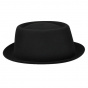 PorkPie Crowe Black Wool Felt Hat - Bailey