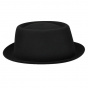 PorkPie Crowe Wool Felt Hat Black - Bailey
