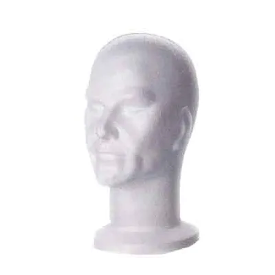 Tête Polystyrène Homme BLANCHE