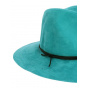 Chapeau traveller suédine turquoise - Rigon Headwear