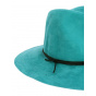 Turquoise suedette traveller hat - Rigon Headwear