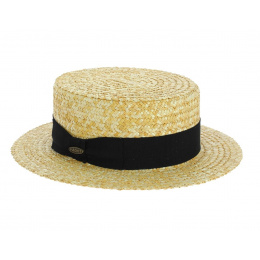 Canotier Paille Naturelle double épaisseur UPF50+ - Fléchet