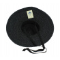 Black straw floppy hat - Saint-Tropez