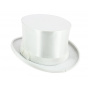 White Synthetic Silk Opera Hat - TRACLET