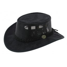 Australian Foldaway Cooler Hat Black - Barmah