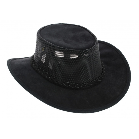 Chapeau Australien Foldaway Cooler Noir - Barmah