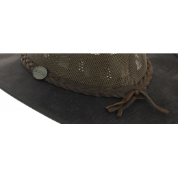 Australian Hat Foldaway Cooler Oiled Brown - Barmah