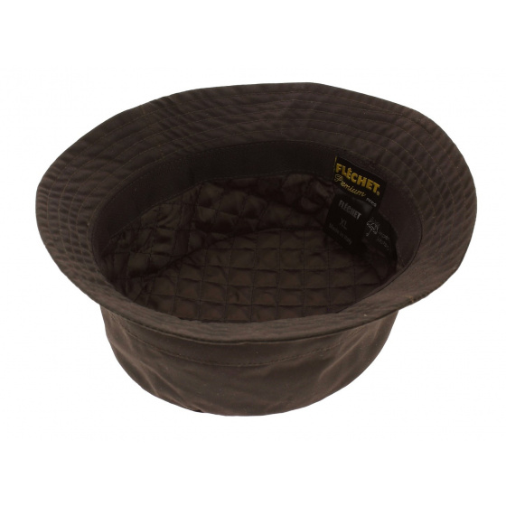 Brown Waxed Cotton Park Bucket Hat - Flechet