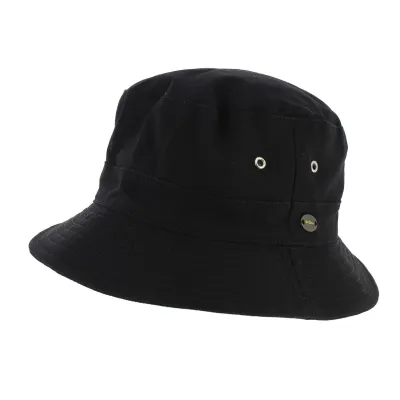 Black Cotton Soho Bucket Hat - Mtm Reference: 6940 | Traclet Hat Shop