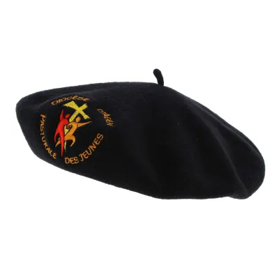 Basque Beret with Logo Embroidery - Traclet Reference: 6959 | Traclet Hat Shop