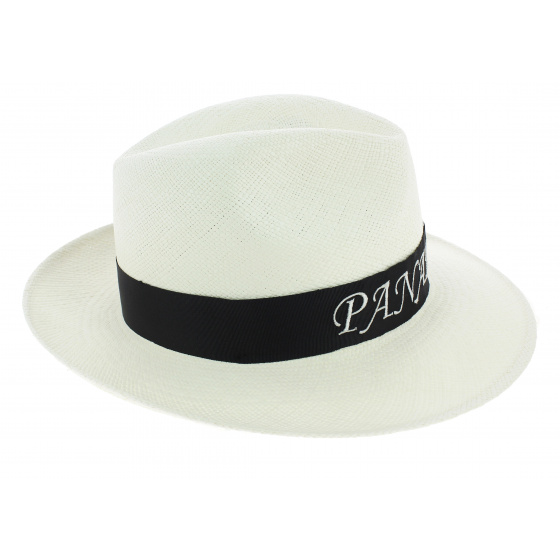Roca Brava Panama Fedora Hat with Embroidered Ribbon - Traclet