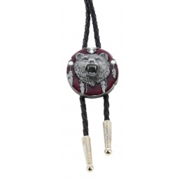 Indian Bear Bolo Tie